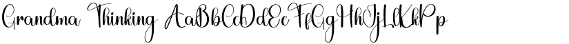 Grandma Thinking font