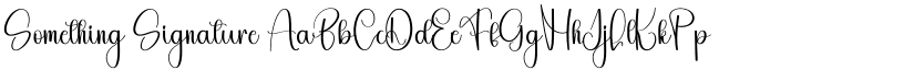Something Signature font download