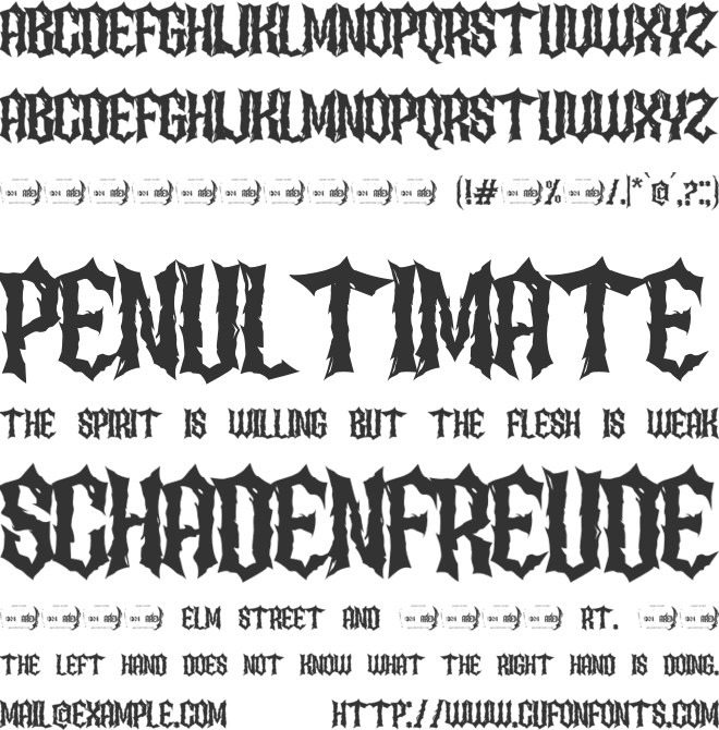 Mesomarem font preview