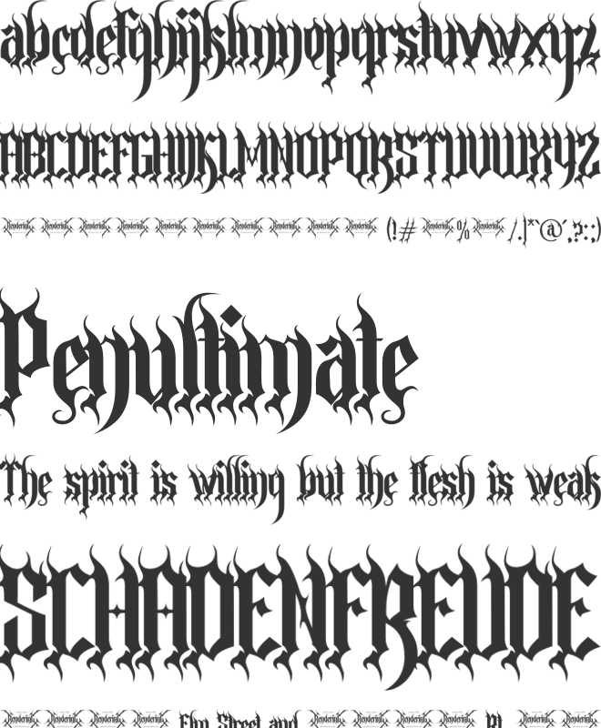 Rendering font preview