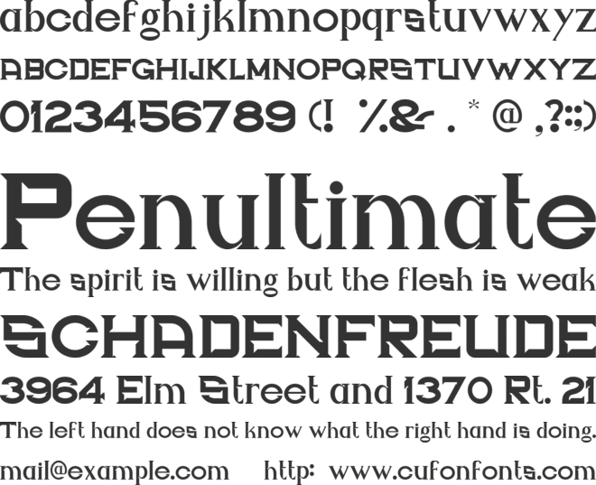 SAGAS font preview