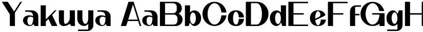 Yakuya font