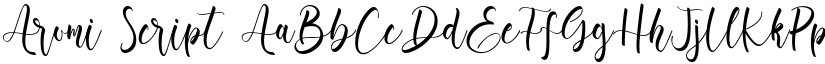 Aromi Script font