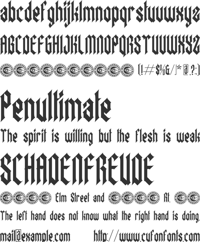 BAEIROS font preview