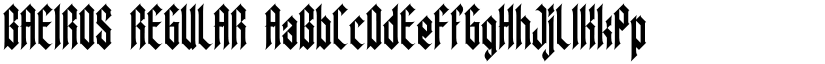 BAEIROS REGULAR font