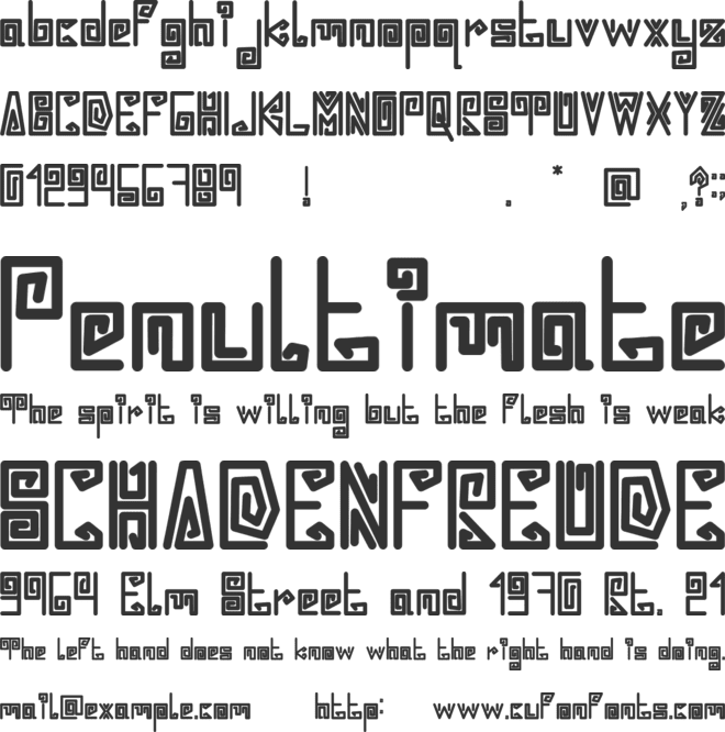 Umsaga font preview