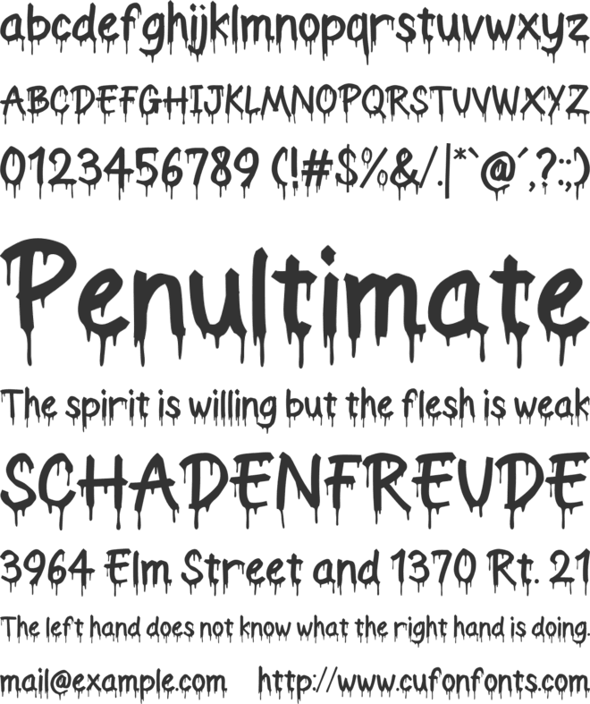 Freakdrip font preview