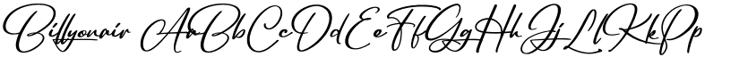 Billyonair font