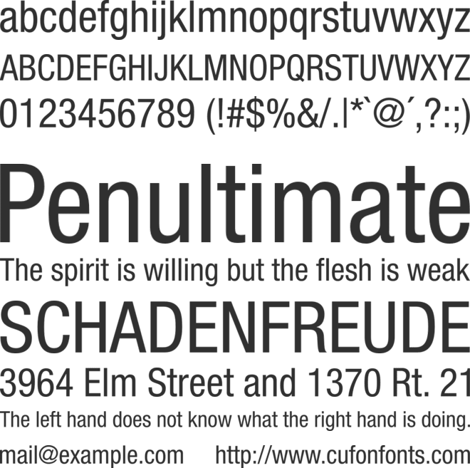 Helvetica Neue LT Std font preview