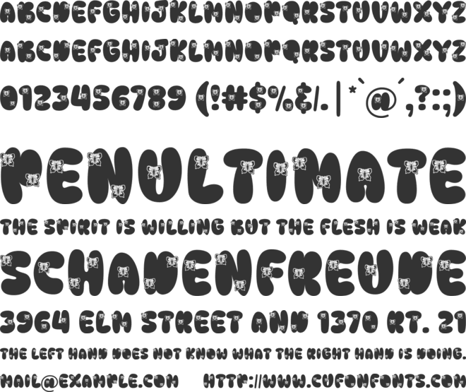 Aponi Decorative font preview