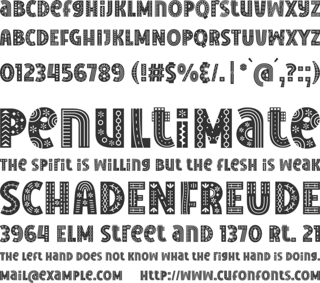 Mexican Moon font preview