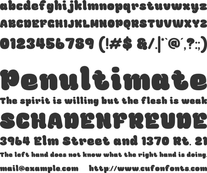 Snap Pop font preview