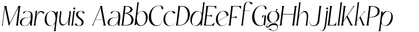 Marquis font