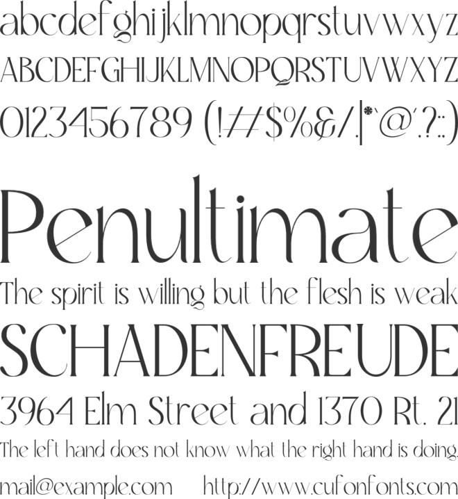 Marquis font preview