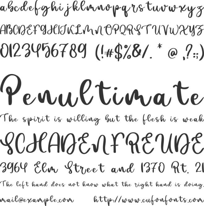 Kaluna font preview