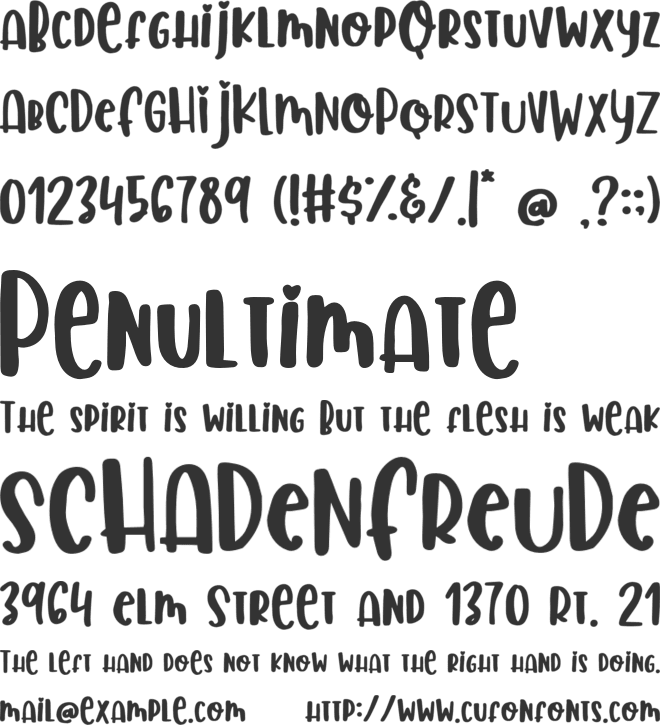 Glowie font preview