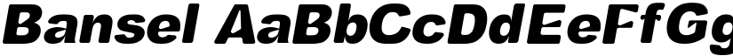 Bansel font