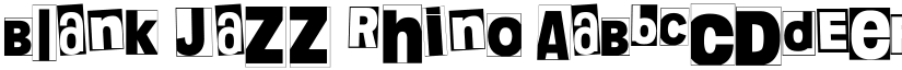 Blank Jazz Rhino font