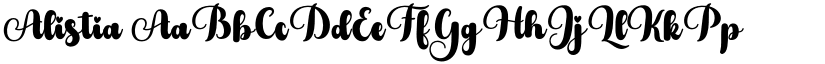 Alistia font
