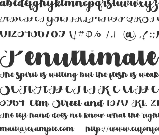 Akesta font preview