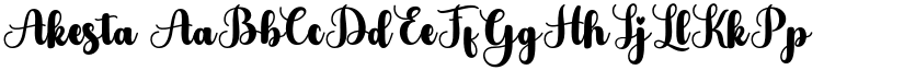 Akesta font