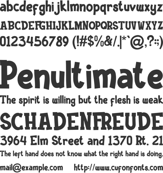 Funky Bunny font preview