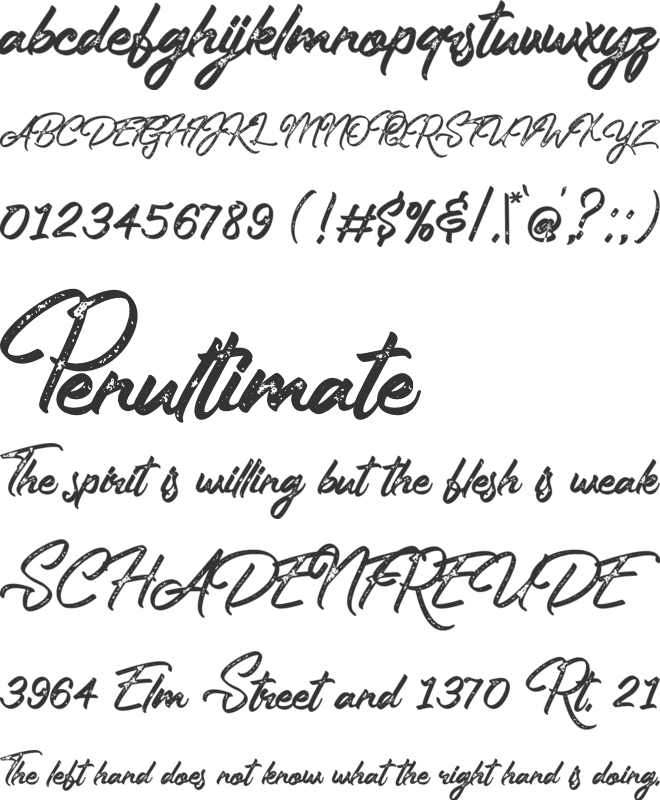 The Gunslinger Rough font preview