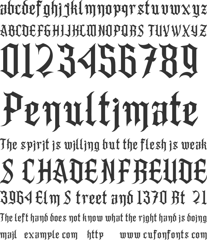 Duskfall font preview