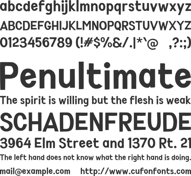 Xabacez font preview