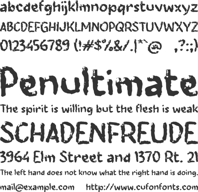 Xabagizo font preview