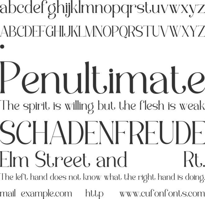 HELVARE font preview