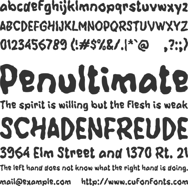 Xabeson font preview