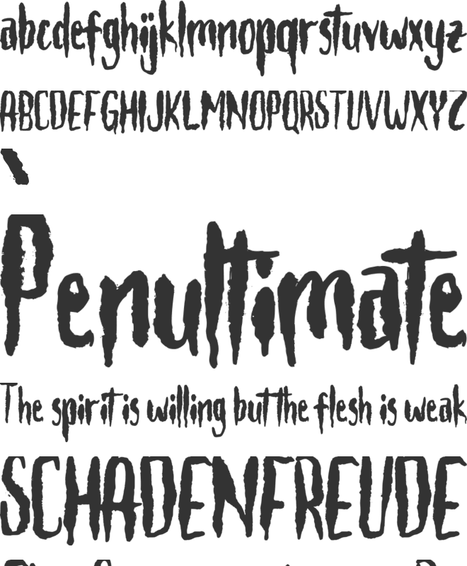 Bloodfather font preview