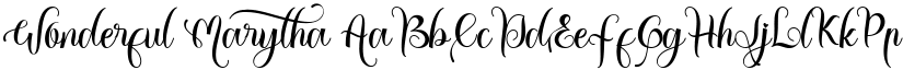 Wonderful Marytha font