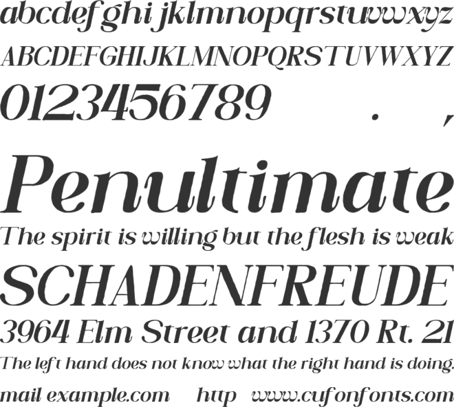 Callivora font preview
