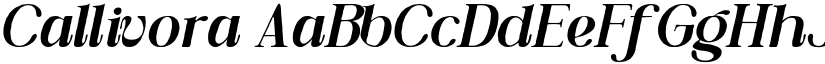 Callivora font
