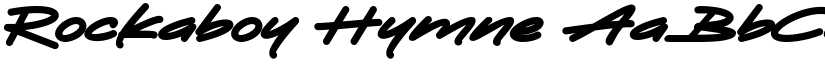 Rockaboy Hymne font