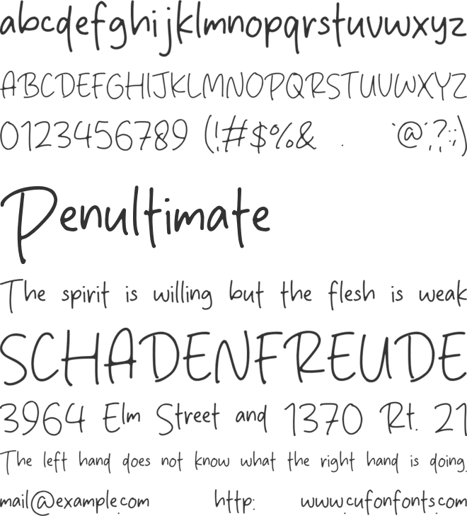 Boster Morning font preview