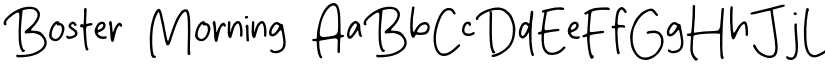 Boster Morning font