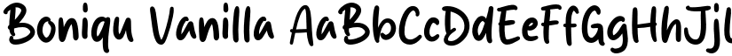 Boniqu Vanilla font