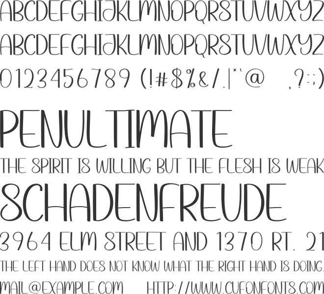 Hello Weekend font preview