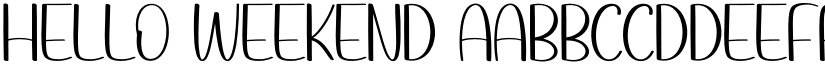 Hello Weekend font