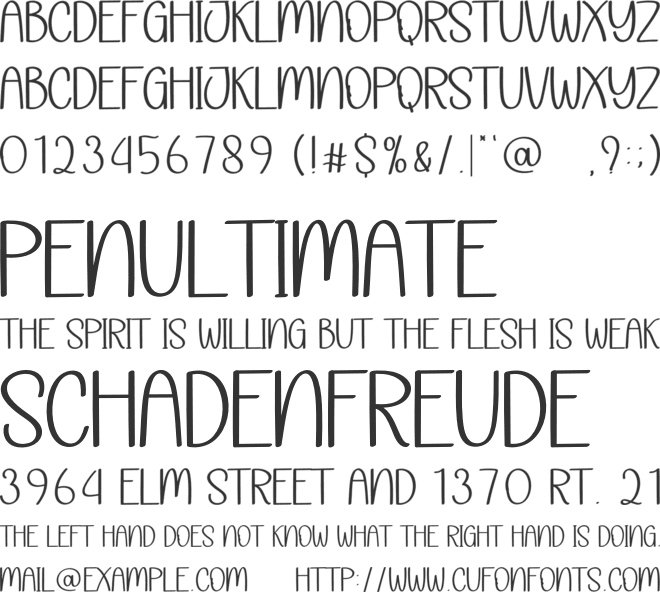 Bread Palace font preview
