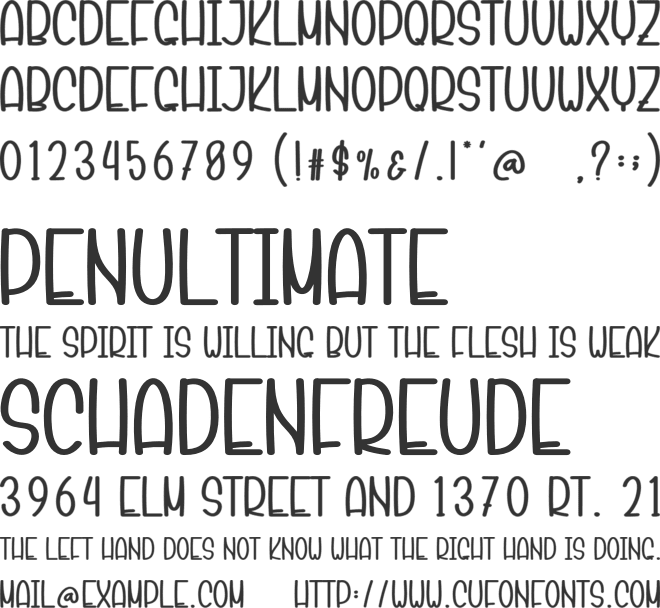 Creamy Lemonade font preview