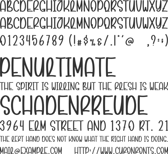 Lurking Shadows font preview