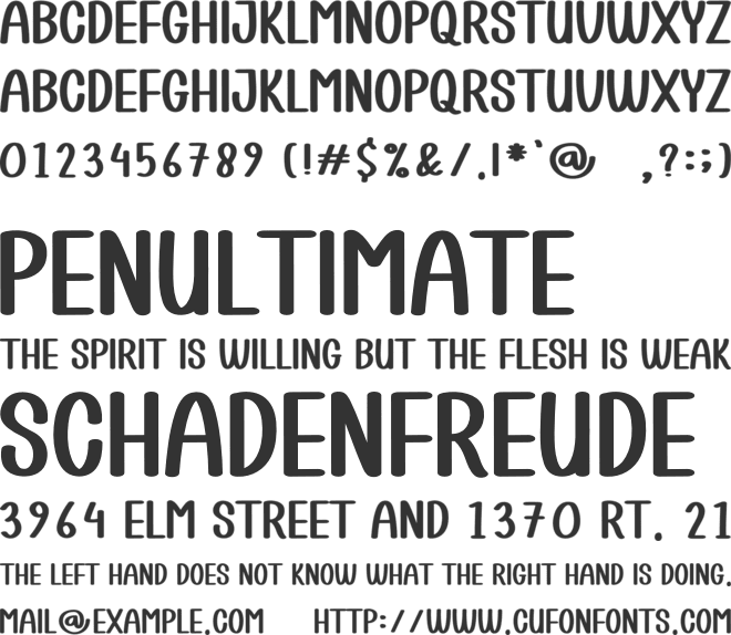 Sunday Grinch font preview