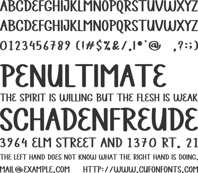 Happines Farmwork font preview