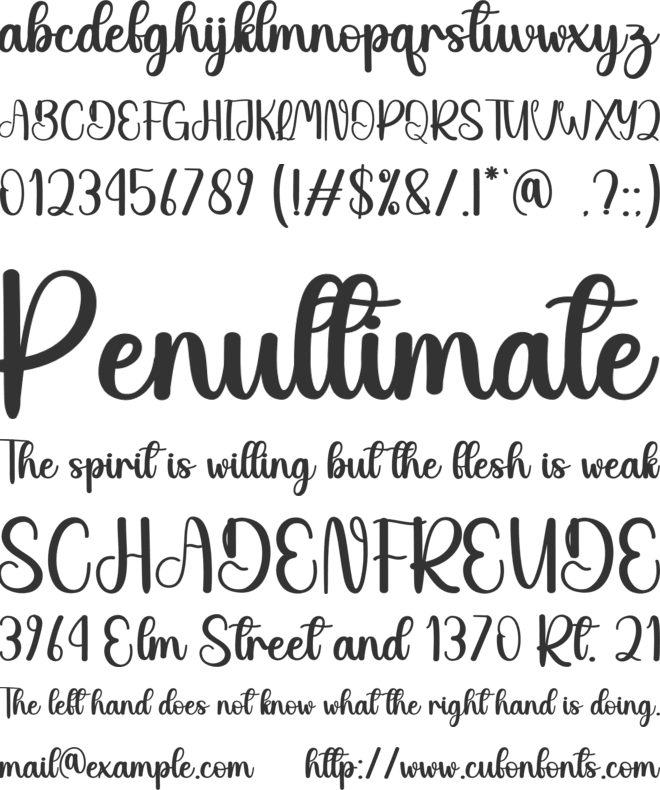 Admine font preview