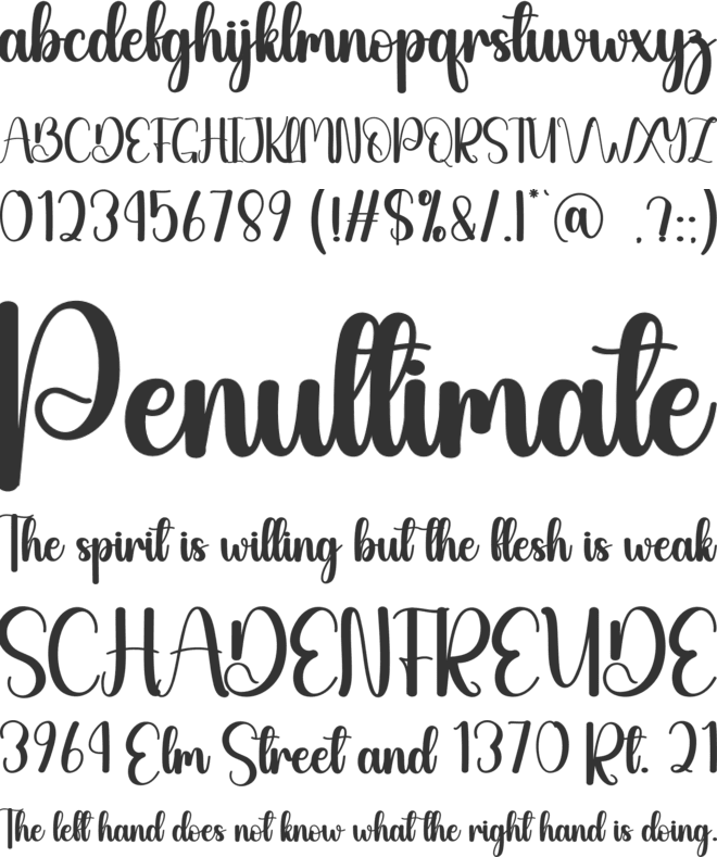 Santa Bookmark font preview