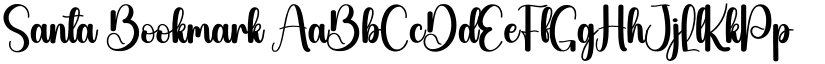 Santa Bookmark font